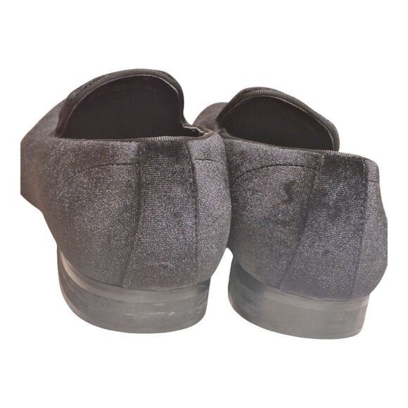 Steve Madden Black Velvet Loafers 8 Old Money Luxury Casual Formal Dark Academia - Picture 13 of 16